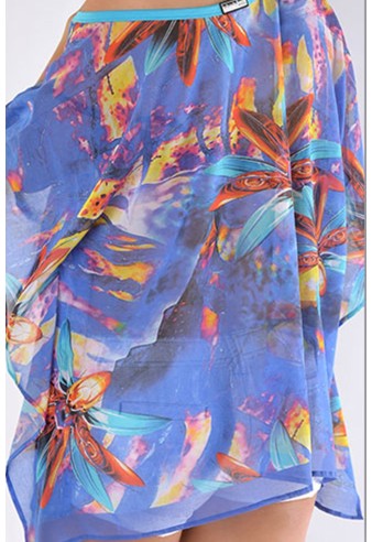 Kaftan Kurz ROBERTO LUCCA RL140S0401 BLUE FLOWER